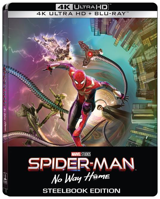 Spider-Man. No Way Home. Steelbook (Blu-ray + Blu-ray Ultra HD 4K + Magnete) di Jon Watts - Blu-ray + Blu-ray Ultra HD 4K