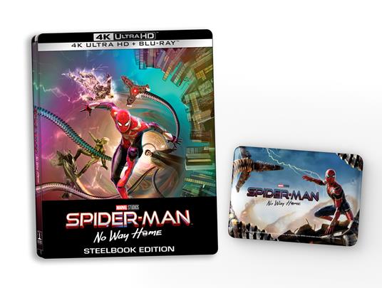 Spider-Man. No Way Home. Steelbook (Blu-ray + Blu-ray Ultra HD 4K + Magnete) di Jon Watts - Blu-ray + Blu-ray Ultra HD 4K - 2