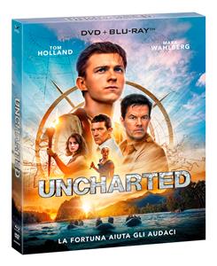 Film Uncharted (DVD + Blu-ray+ Porta documenti + Segnalibro) Ruben Fleischer
