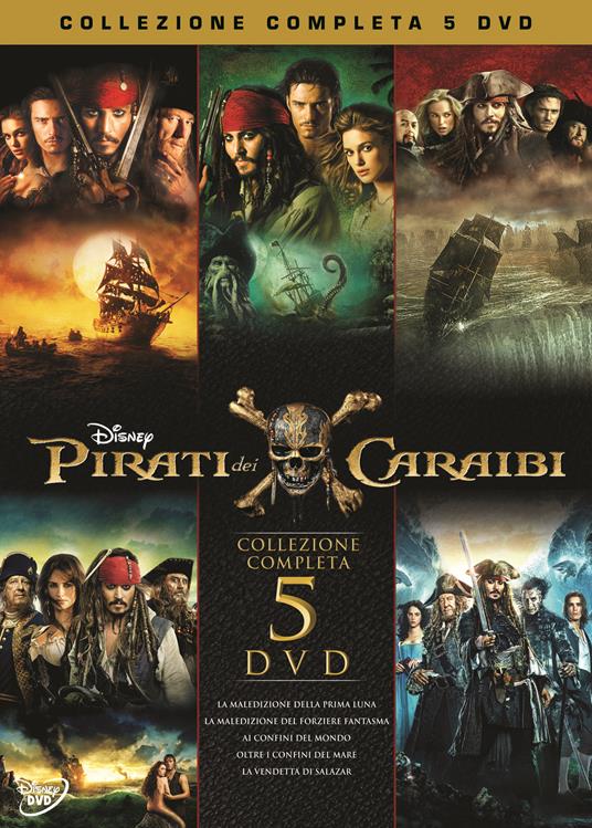 Cofanetto Pirati dei Caraibi. La saga completa (5 DVD) - DVD - Film  Avventura