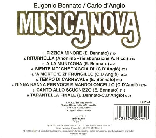 Musicanova - CD Audio di Eugenio Bennato,Carlo D'Angiò - 2