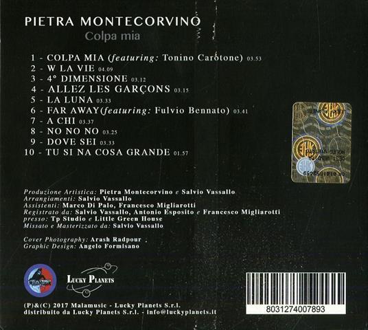 Colpa mia - CD Audio di Pietra Montecorvino - 2
