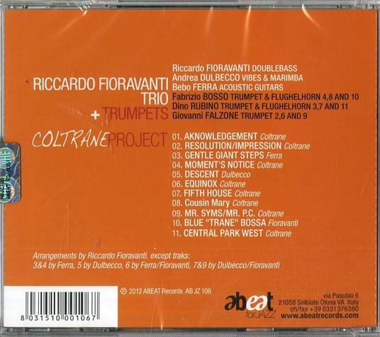 Coltrane Project - CD Audio di Riccardo Fioravanti - 2