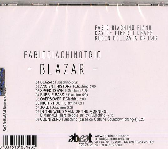 Blazar - CD Audio di Fabio Giachino - 2