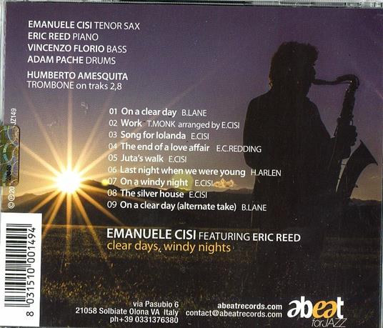 Clear Days, Windy Nights - CD Audio di Emanuele Cisi - 2