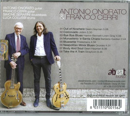 Antonio Onorato & Franco Cerri - CD Audio di Franco Cerri,Antonio Onorato - 2