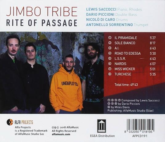 Rite of Passage - CD Audio di Jimbo Tribe - 2