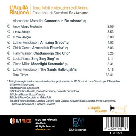 L'Aquila risuona. Terre, moti e vibrazioni dell'anima - CD Audio di Ensemble Saxaround - 2