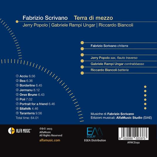 Terra Di Mezzo - CD Audio di Fabrizio Scrivano - 2
