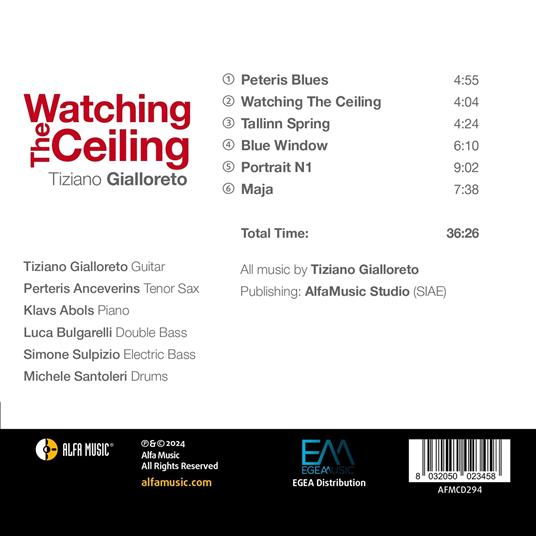 Watching The Ceiling - CD Audio di Tiziano Gialloreto - 2