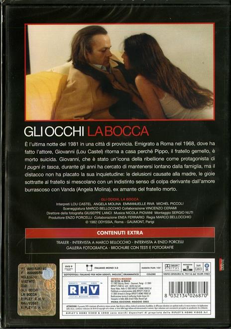 Gli occhi, la bocca di Marco Bellocchio - DVD - 2