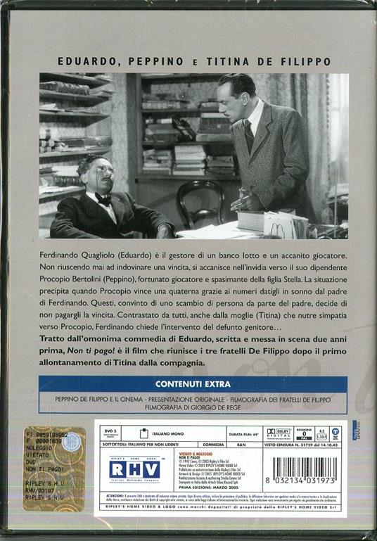 Non ti pago! di Carlo Ludovico Bragaglia - DVD - 2