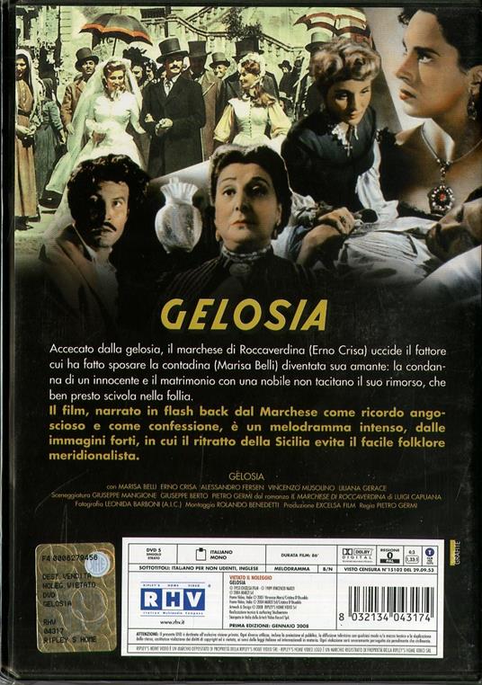 Gelosia di Pietro Germi - DVD - 2