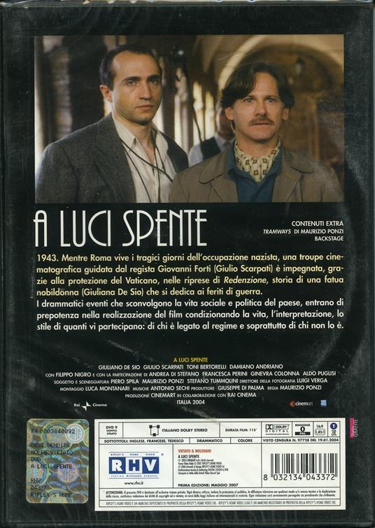 A luci spente DVD Film di Maurizio Ponzi Drammatico IBS