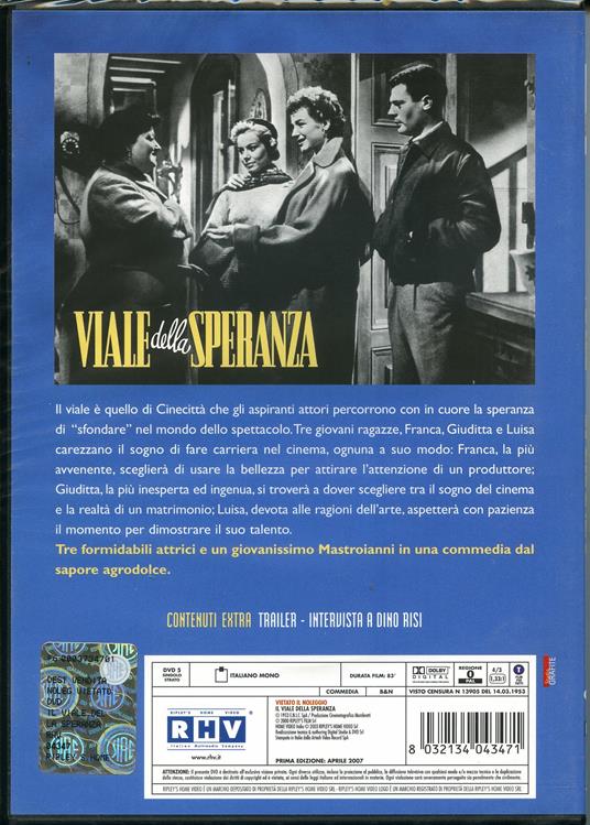 Viale della speranza di Dino Risi - DVD - 2