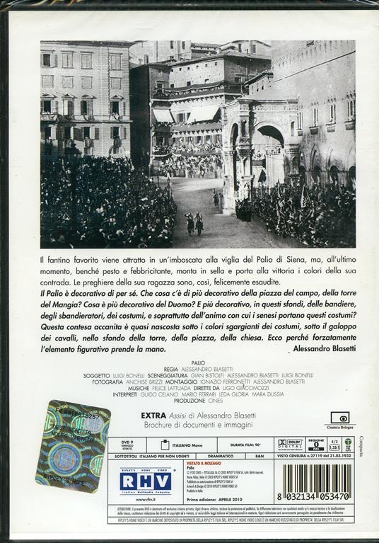 Palio di Alessandro Blasetti - DVD - 2