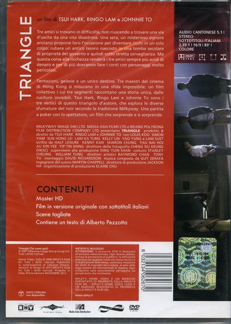 Triangle di Ringo Lam,Johnnie To,Tsui Hark - DVD - 2