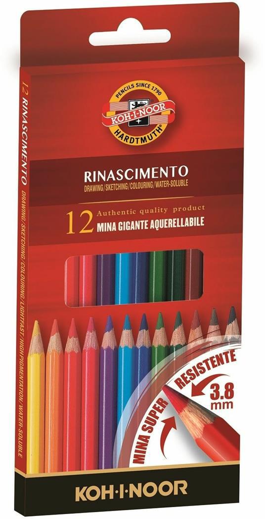 Pastelli acquarellabili Mondeluz Koh-I-Noor con mina gigante 3,8