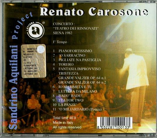 In Concerto Primo Tempo - CD Audio di Renato Carosone - 2
