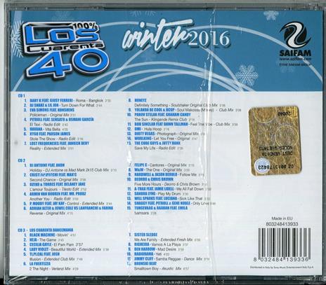 Los Cuarenta Winter 2016 - CD Audio - 2