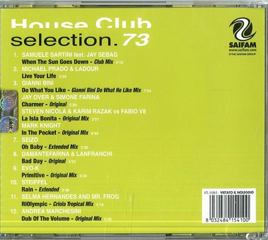 House Club Selection vol.73 - CD Audio - 2