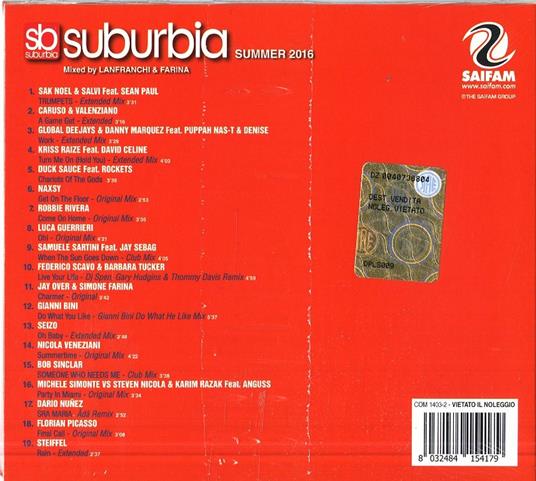 Suburbia Summer 2016 - CD Audio - 2