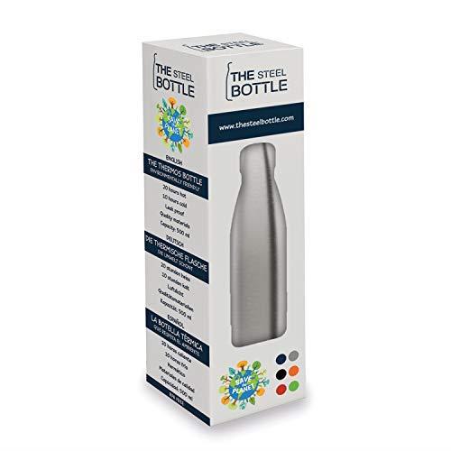 THE STEEL BOTTLE Argento, Bottiglie Termiche Aria Aperta Camping Fitness, M - 2