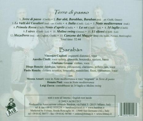 Terre di passo - CD Audio di Baraban - 2