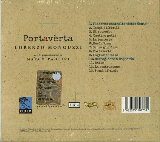 Portaverta - CD Audio di Marco Paolini,Lorenzo Monguzzi - 2