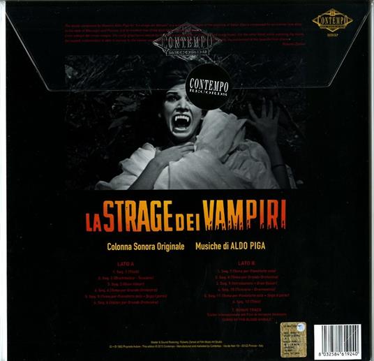 La Strage Dei Vampiri (Colonna sonora) (140 gr.) - Vinile LP di Aldo Piga - 2