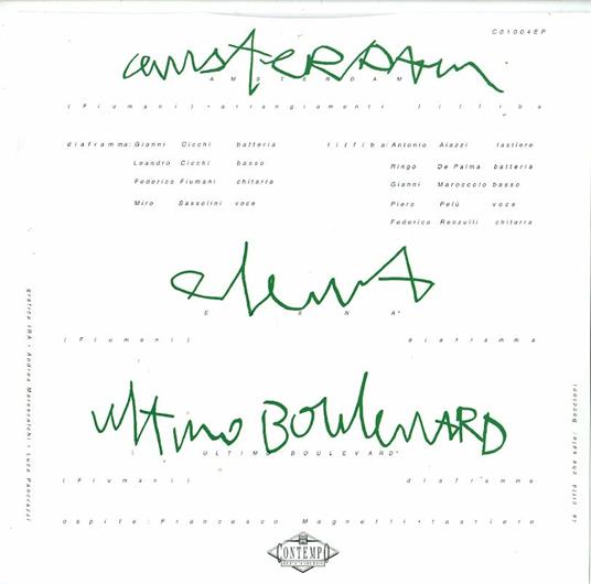 Amsterdam (140 gr. Transparent Blue Limited Vinyl Edition) - Vinile LP di Litfiba,Diaframma - 2