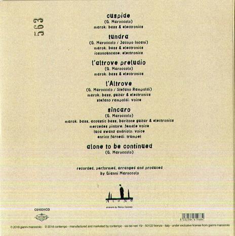 Alone - CD Audio di Gianni Maroccolo - 2