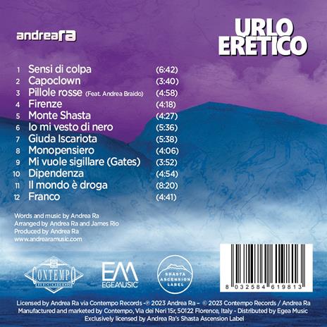 Urlo Eretico - CD Audio di Andrea Ra - 2