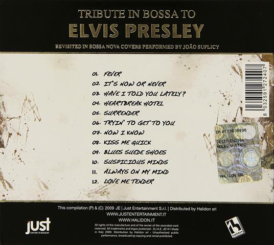 Tribute in Bossa to Elvis Presley - CD Audio - 2
