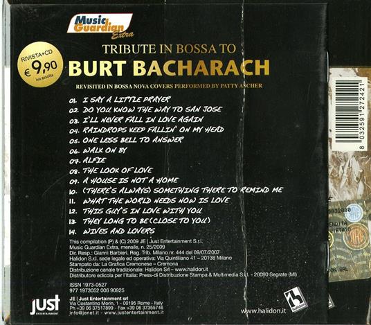 Tribute in Bossa to Burt Bacharach - CD Audio - 2