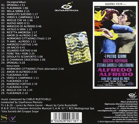 Alfredo Alfredo (Colonna sonora) - CD Audio di Carlo Rustichelli - 2