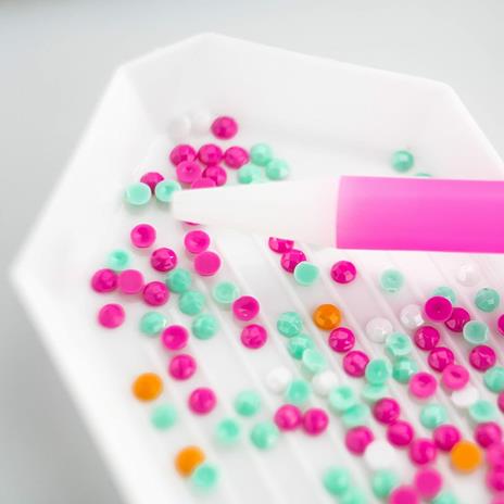 DIAMANTINY Diamond Painting Kit Unicorno, Crea Il Mosaico coi Cristalli Colorati, Colore Blu, 90007B - 4