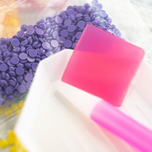 DIAMANTINY Diamond Painting Kit Unicorno, Crea Il Mosaico coi Cristalli Colorati, Colore Blu, 90007B - 5