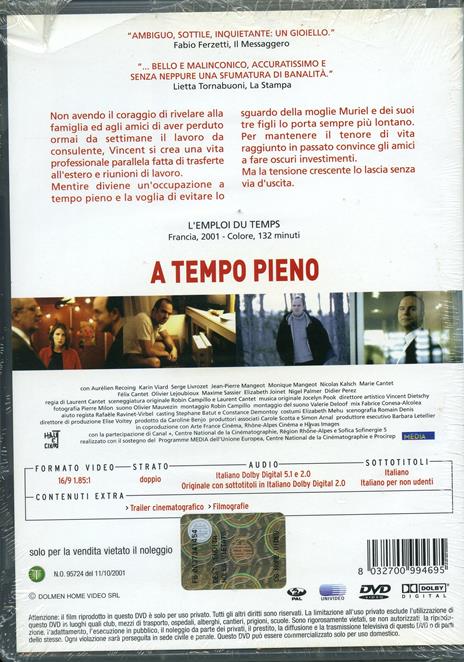 A tempo pieno di Laurent Cantet - DVD - 2