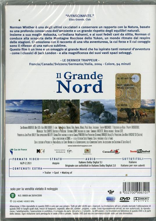 Il grande Nord di Nicolas Vanier - DVD - 2