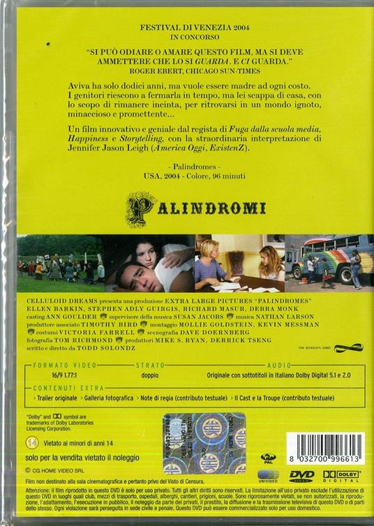 Palindromi di Todd Solondz - DVD - 2