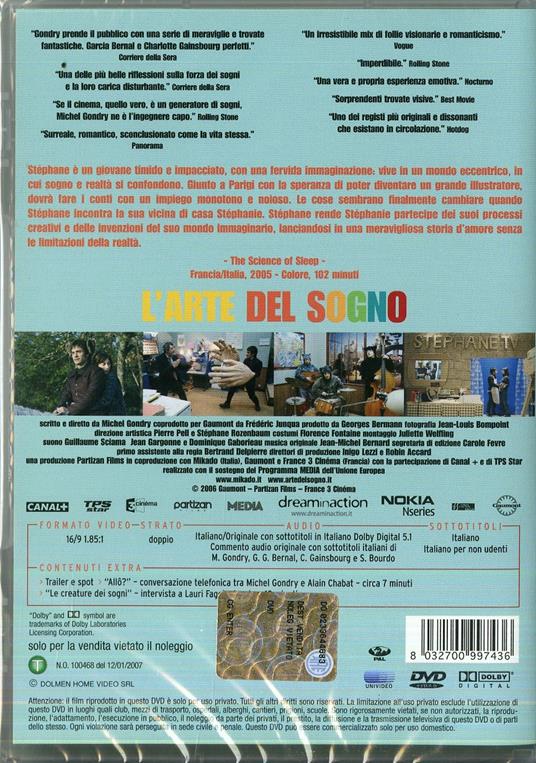 L' arte del sogno (1 DVD) di Michel Gondry - DVD - 2