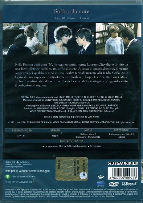 Soffio al cuore di Louis Malle - DVD - 2