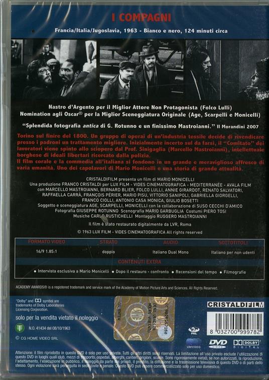 I compagni di Mario Monicelli - DVD - 2