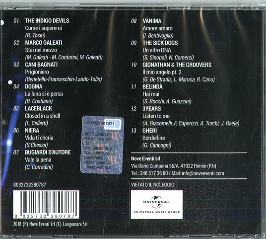 30° Sanremo Rock Compilation - CD Audio - 2