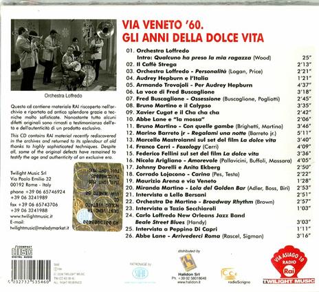 Via Veneto '60. Gli anni della dolce vita - CD Audio - 2