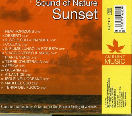Sound of Nature. Sunset - CD Audio - 2