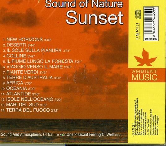 Sound of Nature. Sunset - CD Audio - 2