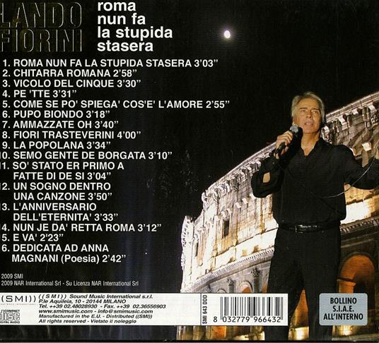 Roma Nun Fa La Stupida Stasera - CD Audio di Lando Fiorini - 2