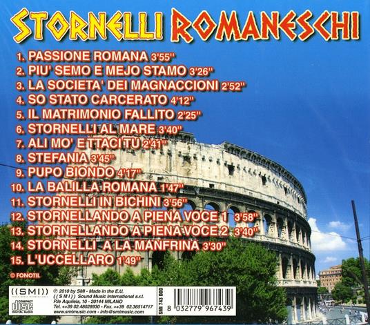 Stornelli romaneschi - CD Audio - 2